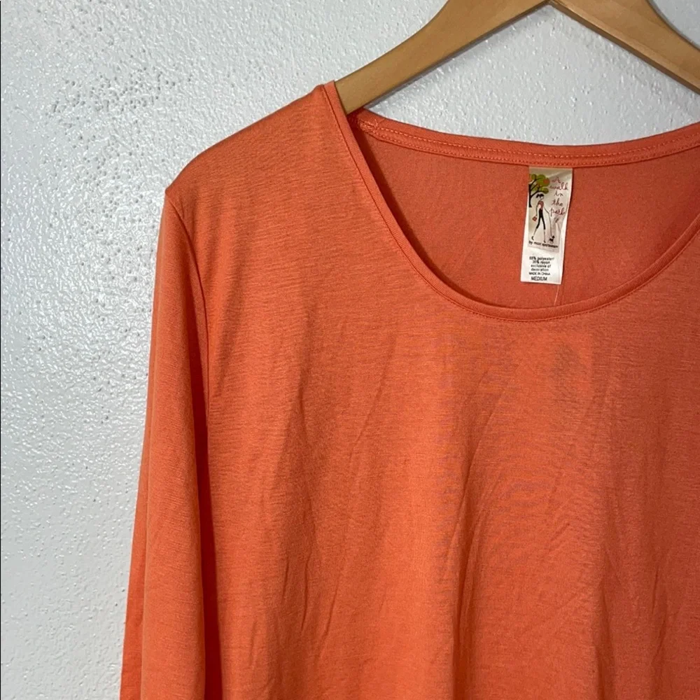 Artwear Coastal Bird Tunic 3/4 Sleeve Orange Knit Medium A Walk In The Park NWT